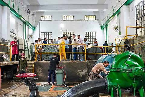 Atishi inspects water treatment plant